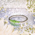 Bracelet Kikiballa en cascade de cristal | Palmier vert